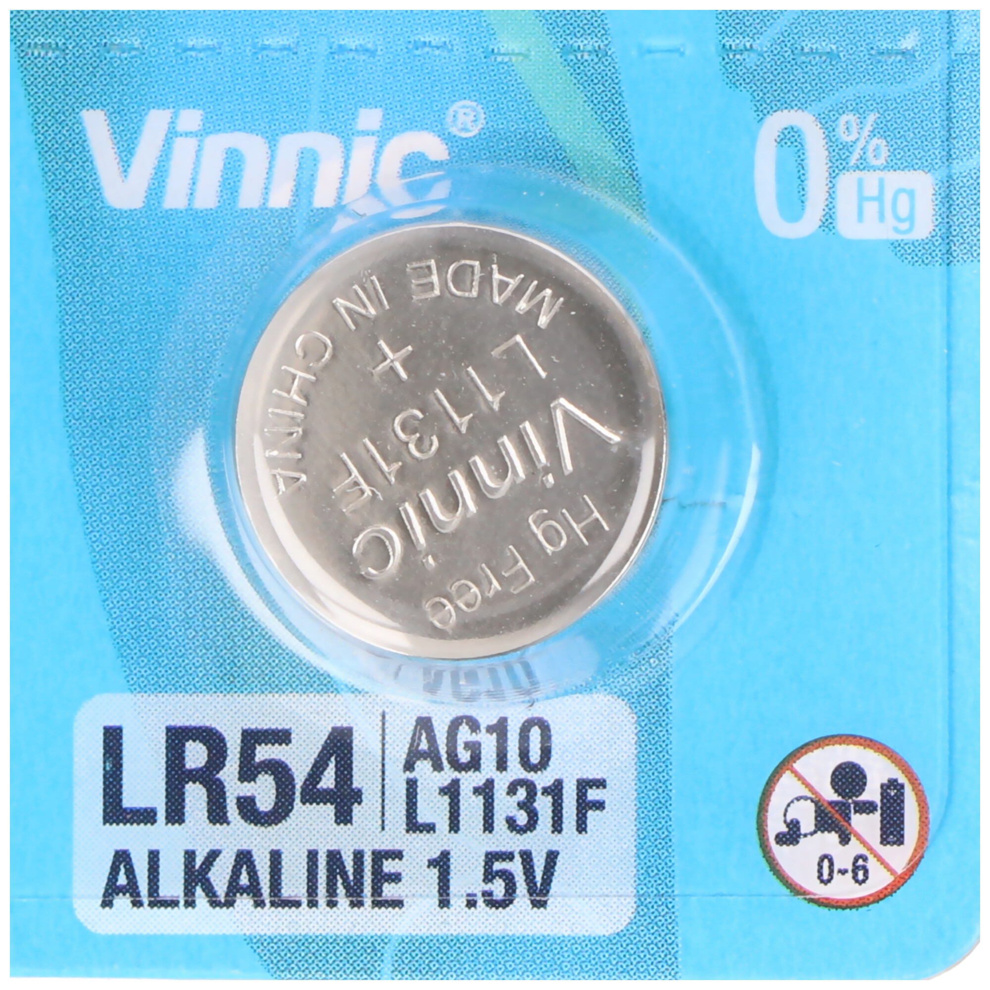 Pile bouton alcaline Philips AG10 G10 LR1130 LR54 1,5 V - 10