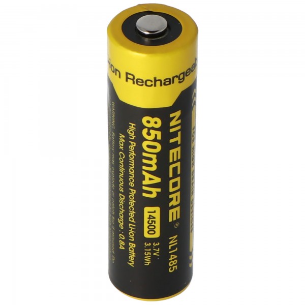 Batterie Li-ion NiteCore 14500 pour lampes de poche à LED NL147