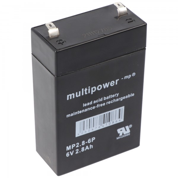 Câble PB pour multipipower MP2.8-6, 6V 2800mAh, connexion 4.8mm, MP2.8-6P