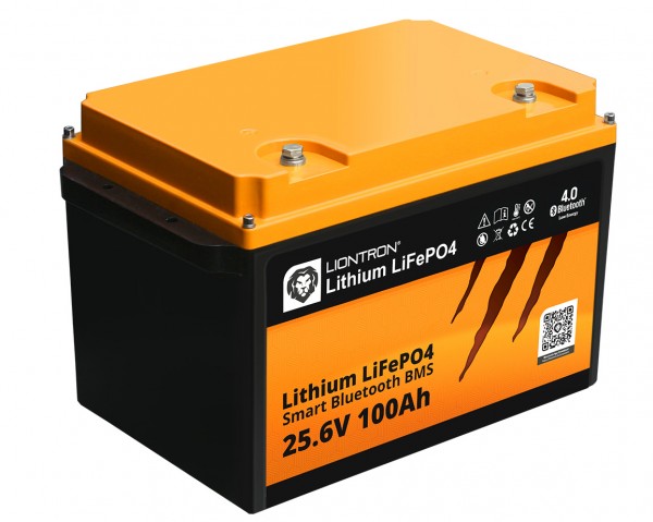 Batterie LIONTRON LiFePO4 Smart BMS 25.6V, 100Ah - remplacement complet des batteries plomb 24 volts