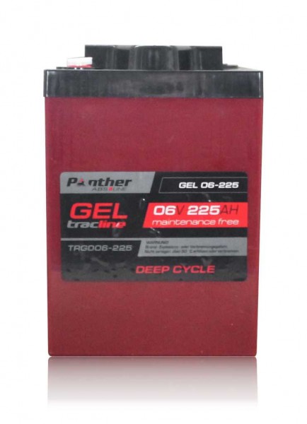 Batterie au plomb Panther tracline Gel Deep Cycle 6V 225Ah Batterie au plomb AGM