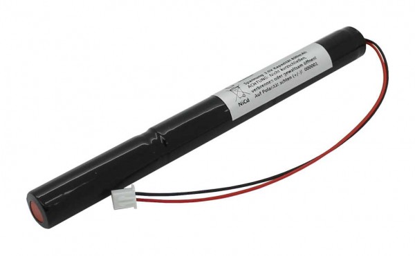 Batterie éclairage de secours NiCd 3.6V 800mAh L1x3 Mignon AA avec câble 150mm et fiche