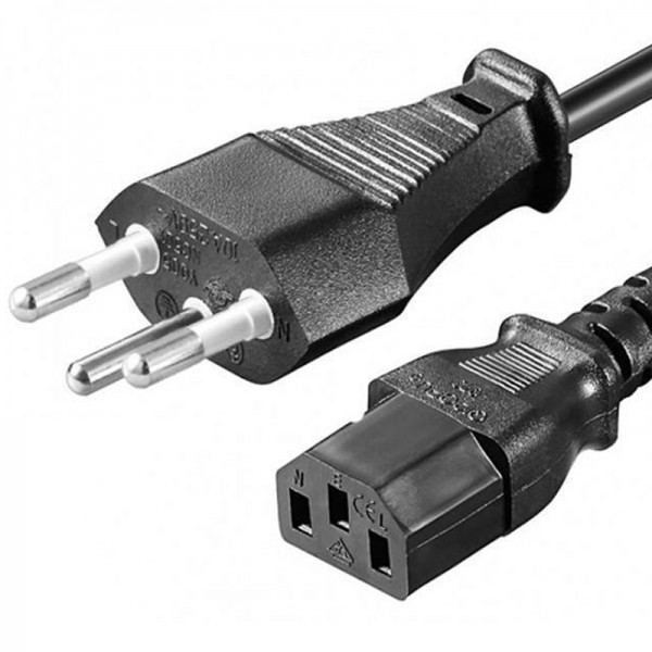 Câble de raccordement secteur Suisse, noir Longueur de câble 5 mètres Prise Suisse type J, prise d'appareil SEV 1011 C13 Connexion IEC