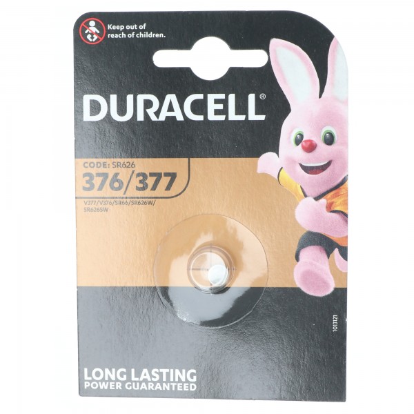 Pile Duracell à l'oxyde d'argent, pile bouton, 376/377, SR66, montre 1,5 V, blister de vente au détail (paquet de 1)