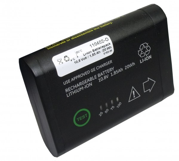Batterie d'origine au lithium-ion GE Healthcare Carescape PDM - Type 2016989-002