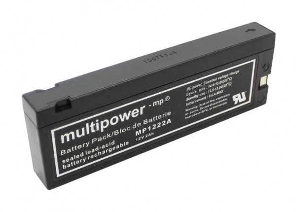 Multipower MP1222A 12V 2.2Ah remplace la batterie plomb LC-SA122R3BG batterie plomb gel AGM