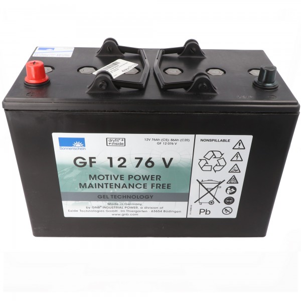 Exide Dryfit Traction Block GF 12 076 V Batterie au plomb avec A-Pol 12V, 76000mAh