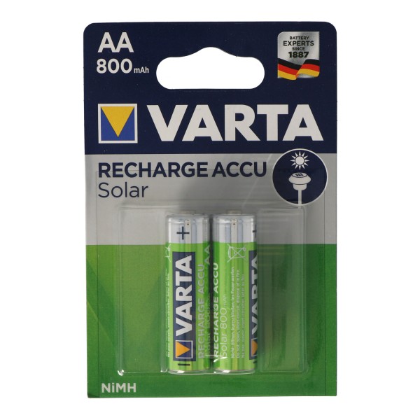 Batterie VARTA pour lampes solaires, téléphone sans fil NiMH AA 800mAh 2er