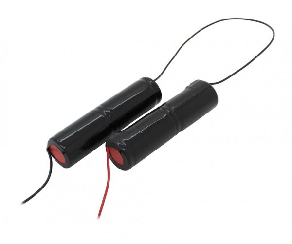 Batterie d'éclairage de secours NiMH 4.8V 4000mAh L2x2 Baby C avec câble 200mm des deux côtés remplace RPower 4.8V 5000mAh