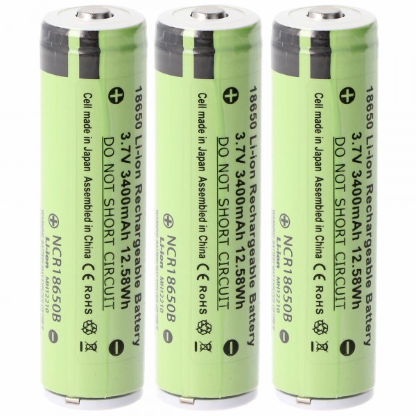Batterie Panasonic adaptée pour icucam 4, icucell 18650, batterie lithium-ion 3400 mAh 3 pièces par lot