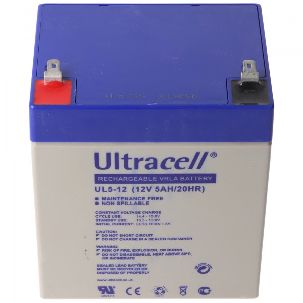 Batterie au plomb Ultracell UL5-12 12V 5Ah Batterie au plomb AGM