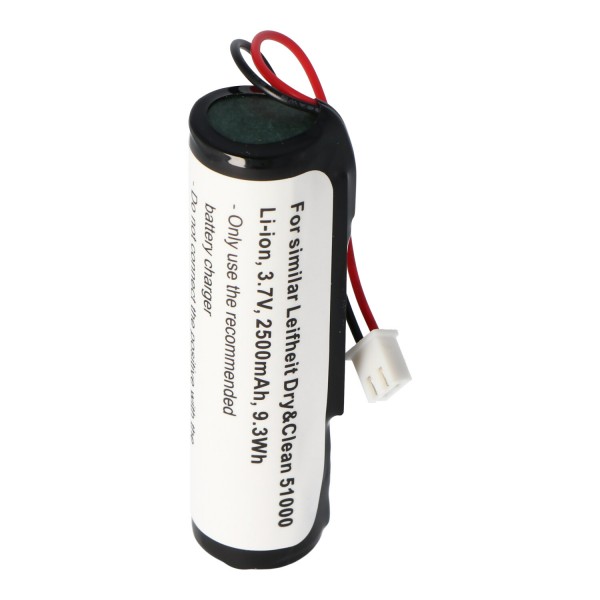 Batterie pour Leifheit Dry & Clean 51000, Li-ion, 3.7V, 2500mAh, 9.3Wh