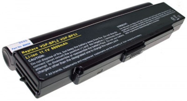 Batterie AccuCell pour Sony Vaio PCG-6C1N, etc. avec 6600mAh