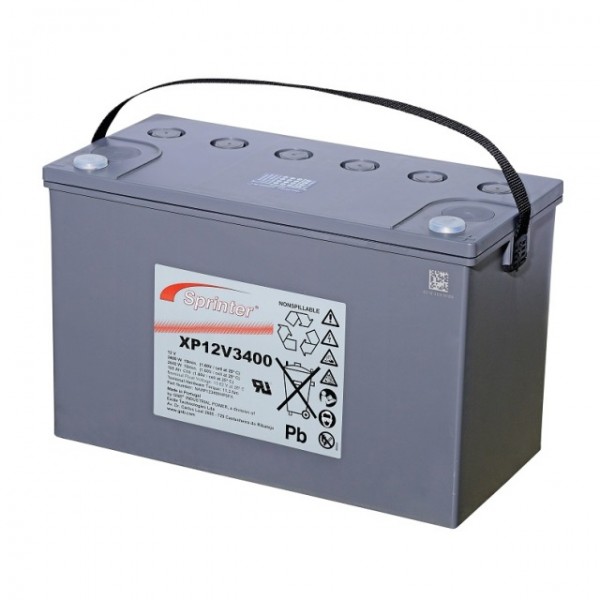 Batterie Exide Sprinter XP12V3400 au plomb avec borne à vis M6 12V, 105000mAh