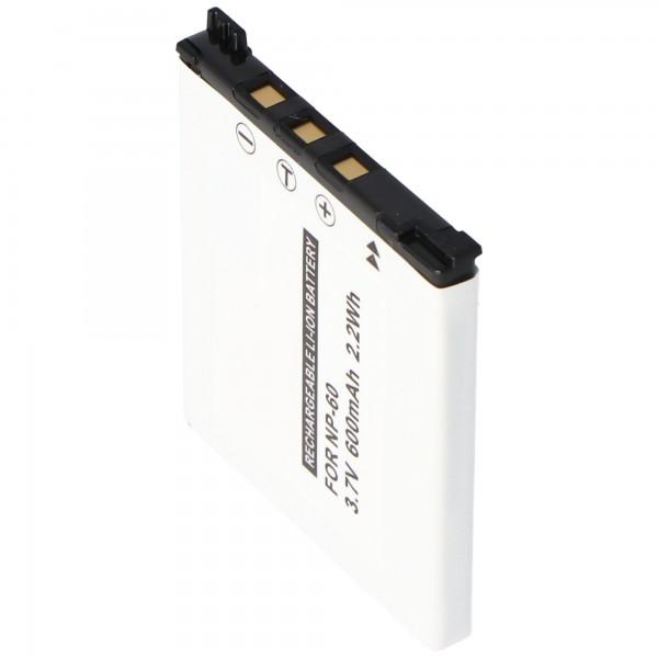 AccuCell batterie adaptéee pour Casio NP-60 batterie avec max. 720mAh