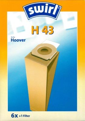 Sac d'aspirateur Swirl H43 Classic en papier spécial pour aspirateurs Hoover