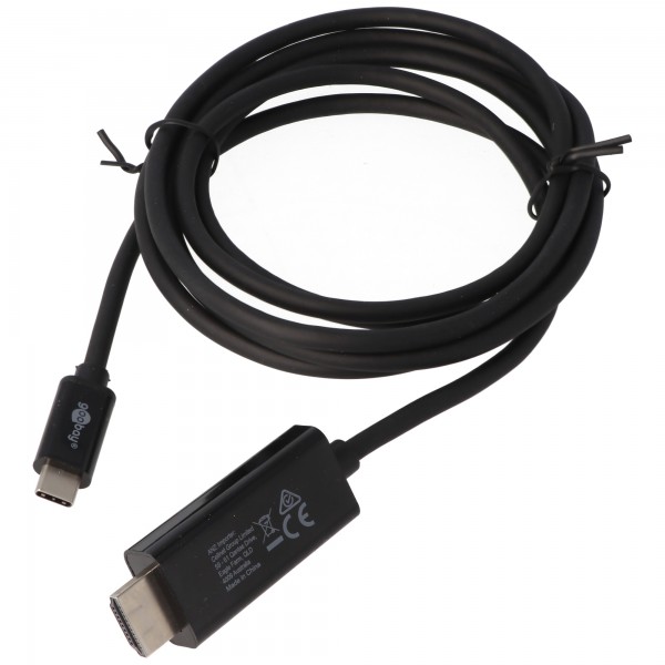 Le câble adaptateur USB-C vers HDMI, USB-C mâle vers HDMI mâle, permet la transmission de signaux vidéo Ultra HD vers un moniteur externe