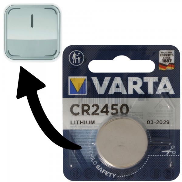 Batterie adaptée pour Ledvance SMART + Switch, Osram SMART + Switch variateur 1x Varta CR2450 batterie au lithium CEI CR 2450
