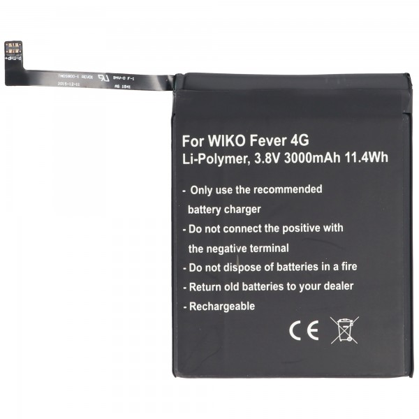 Batterie pour Wiko Fever, FEVER 4G batterie TLP15J15