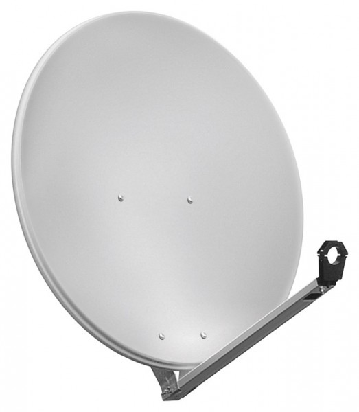 Antenne parabolique en aluminium Goobay 80 cm - pour un ou plusieurs participants avec un bras d'alimentation particulièrement stable qui défie toute tempête