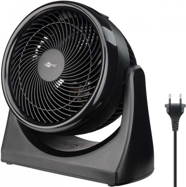 Ventilateur de sol Goobay 9 pouces - refroidisseur d'air avec câble d'alimentation