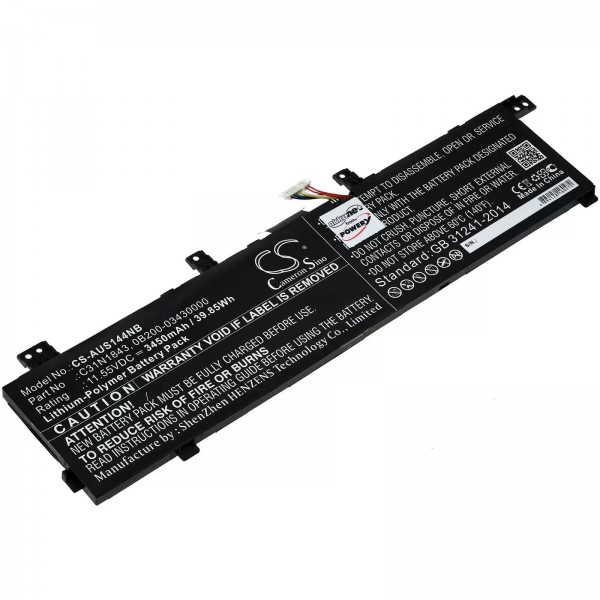 Batterie pour ordinateur portable Asus VivoBook S15 S532FA-BN139T, type C31N1843 - 11,55V - 3450 mAh