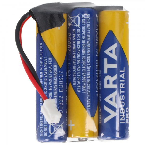 Pack de batteries 4,5V F1x3 Micro AAA avec câble et fiche - remplace le Safe-O-Tronic 38400200