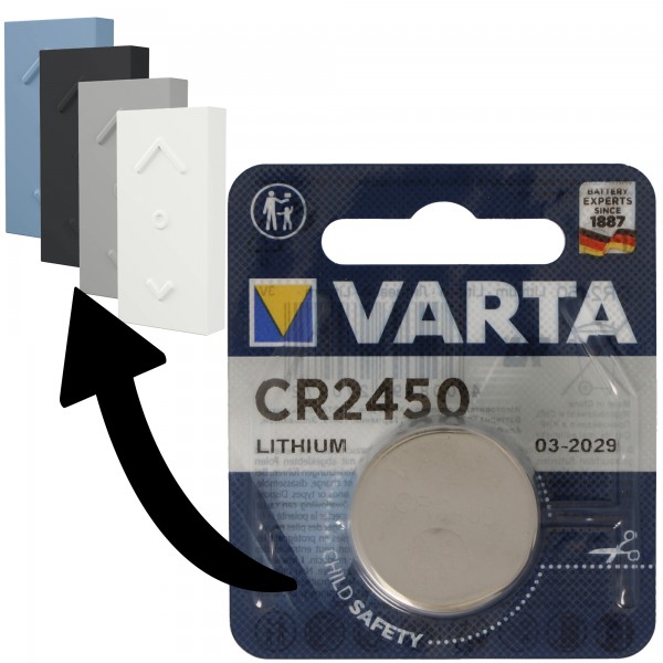 Batterie adaptée pour variateur Osram Lightify Mini Switch 1x batterie au lithium Varta CR2450 IEC CR 2450