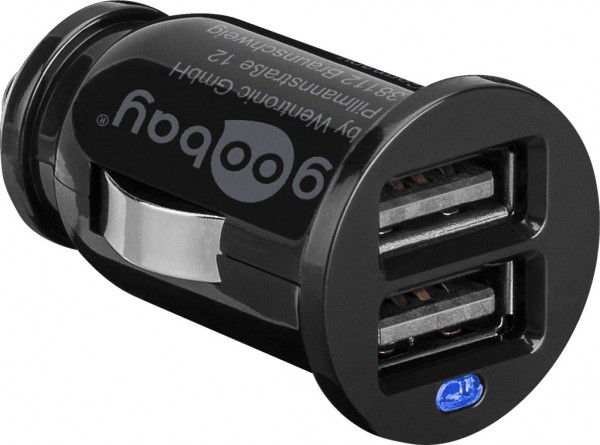 Goobay Micro USB Car Charging Set (12W/2.4A) - adaptateur de charge de voiture et câble micro USB 1.0m (noir)