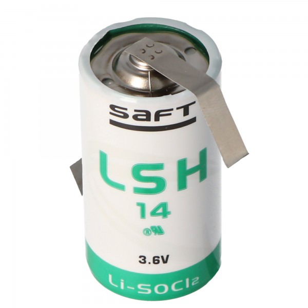 SAFT LSH14CNR Batterie au lithium 3.6V 5500mAh avec cosses à souder en forme de Z