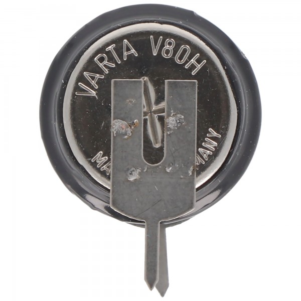 Batterie Varta V80H NiMH pile bouton rechargeable NiMH, batterie V80H avec connexion d'impression unique + -