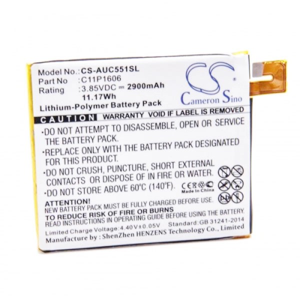 Batterie compatible pour Asus Zenfone 3 Laser Battery ZC551KL, 0B200-02250000, C11P1606, C11-P1606