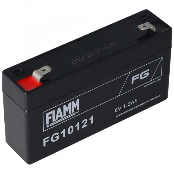 Batterie au gel de plomb Fiamm FG10121 6 volts, 1,2 Ah