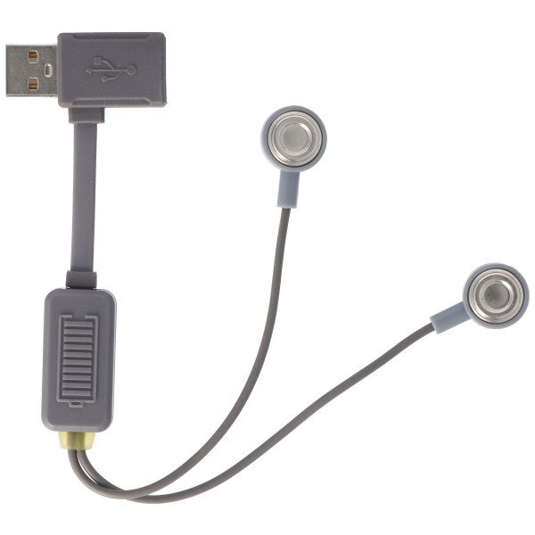 Chargeur USB pour batterie Li-ion de 3,7 V CR123A, 18650 14350, 14430 avec fonctions de charge et de décharge, avec contacts magnétiques, courant de charge max. 1A