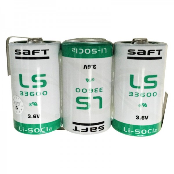 SAFT 3 x LS33600 Batterie Lithium 10.8 Volt Primaire 17000mAh