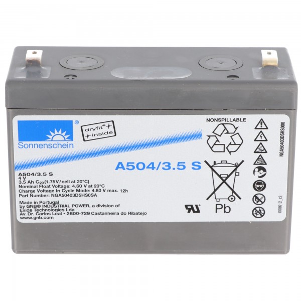 Connexion de batterie au plomb Sonnenschein Dryfit A504 / 3.5S PB 4.8mm