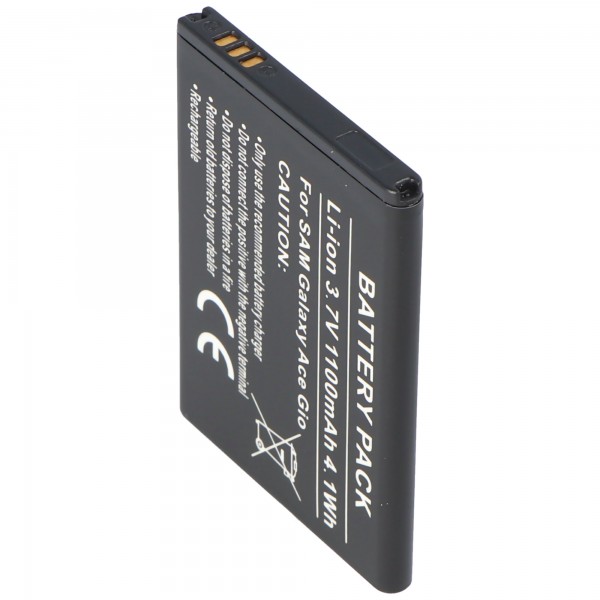 AccuCell batterie adaptée pour Samsung Galaxy ACE batterie EB494358VU