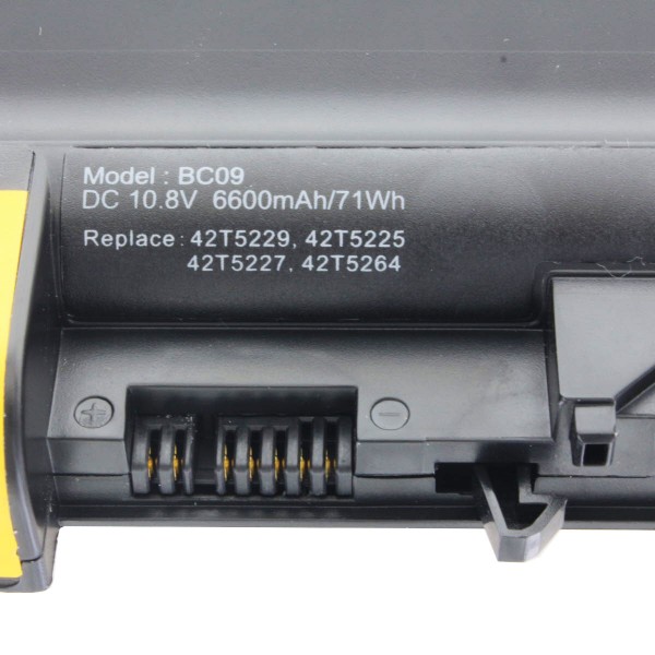 Batterie pour Lenovo Thinkpad série R61, série R500, série T61 6600mAh (veillez à bien comparer cette image)