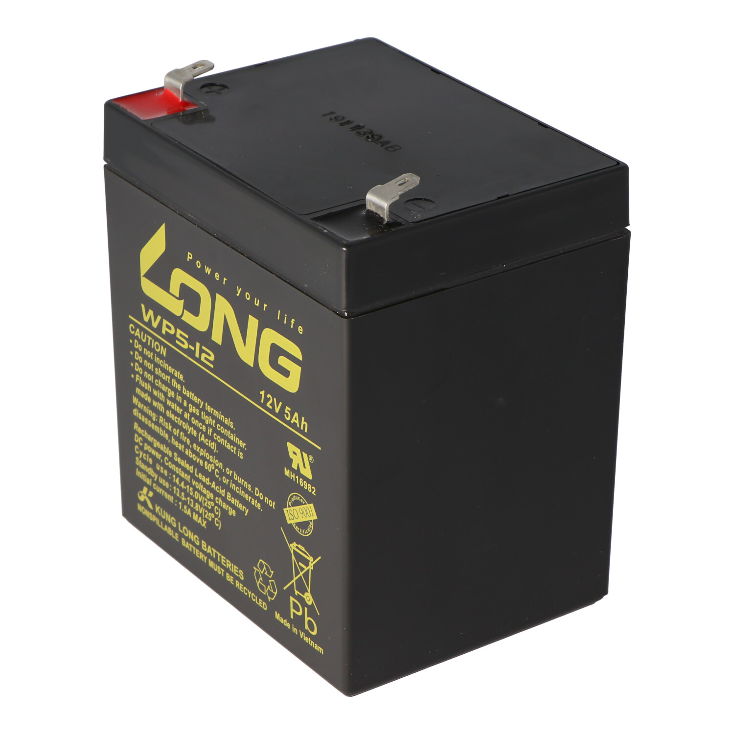 Kung Long WP5-12 batterie au plomb 12 Volt 5Ah par exemple