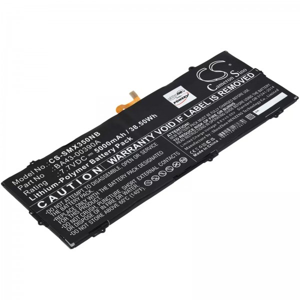 Batterie pour ordinateur portable Samsung Chromebook 15.6, XE350XBA-K01US, type BA43-00390A - 7,7V - 5000 mAh