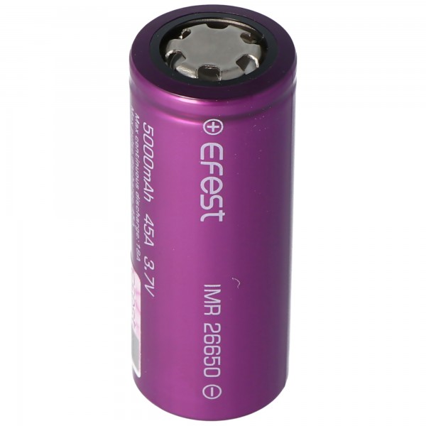 Efest Violet IMR26650 5000mAh, 3.6V - 3.7V, batterie Li-ion