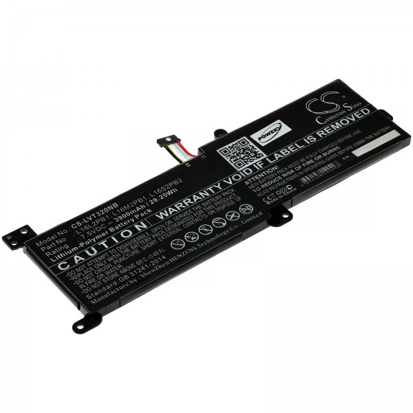Batterie pour ordinateur portable Lenovo IdeaPad 320 / V320 / Type L16L2PB2 - 7,5V - 3900 mAh