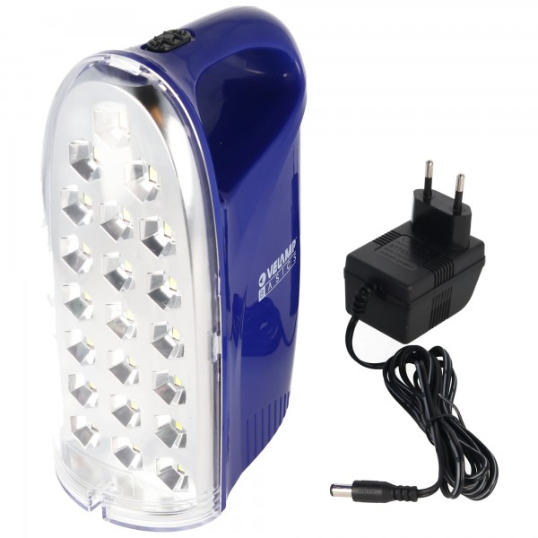 Lampe LED IR312 Anti Black Out, lampe de secours portable rechargeable avec chargeur externe, 250 lumens, avec fonction de panne de courant