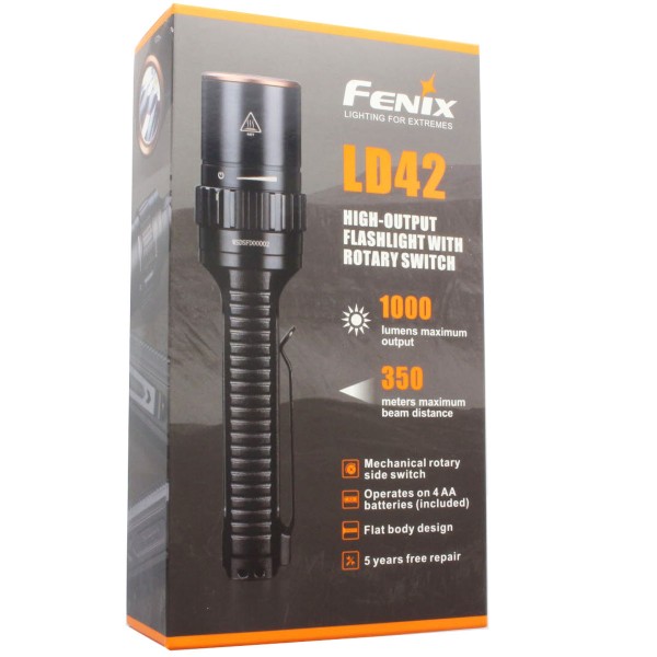 Fenix LD42 LED lampe de poche Cree XM-L2 U2 LED avec max. 1000 lumens avec piles