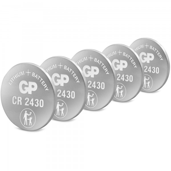 CR2430 GP pile bouton lithium 3V 5 pièces