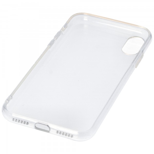 Coque adaptée pour Apple iPhone XS - coque de protection transparente, coussin d'air anti-jaune, protection antichute, coque en silicone pour téléphone portable, coque en TPU robuste