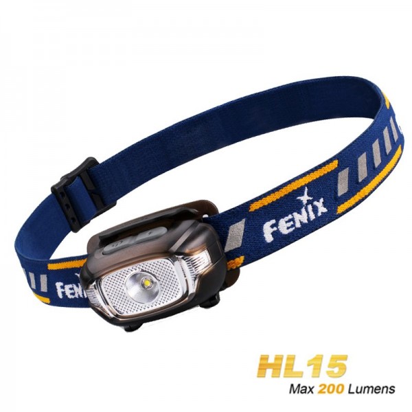Lampe frontale Fenix HL15 LED avec piles, max. 200 lumens