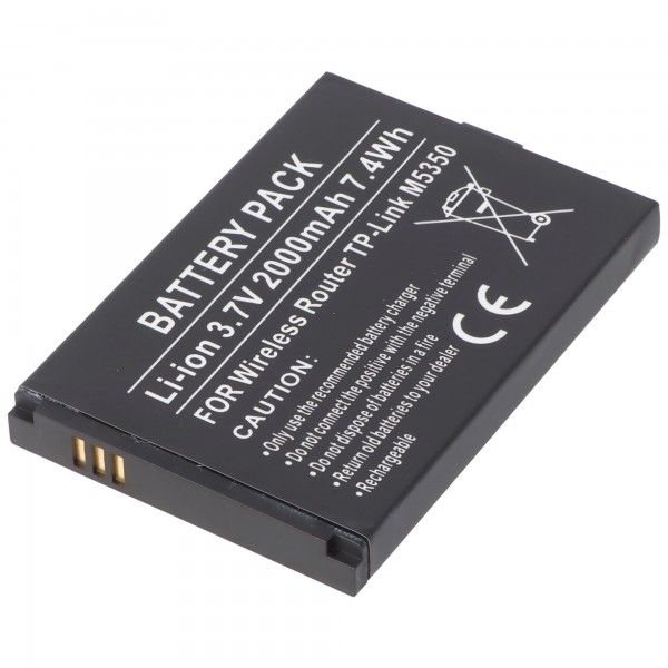 Batterie pour routeur sans fil TP-Link M5350 Li-ion batterie 3.7V 2000mAh