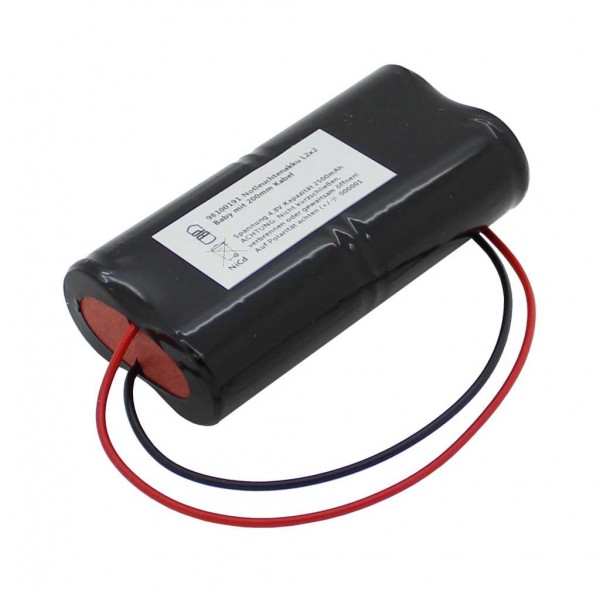 Batterie d'éclairage de secours NiCd 4.8V 2500mAh L2x2 Baby avec câble 200mm