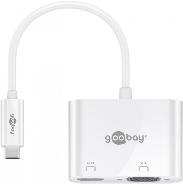 Adaptateur multiport Goobay USB-C™ HDMI™+VGA - étend un appareil USB-C™ avec un port HDMI™ et un port VGA